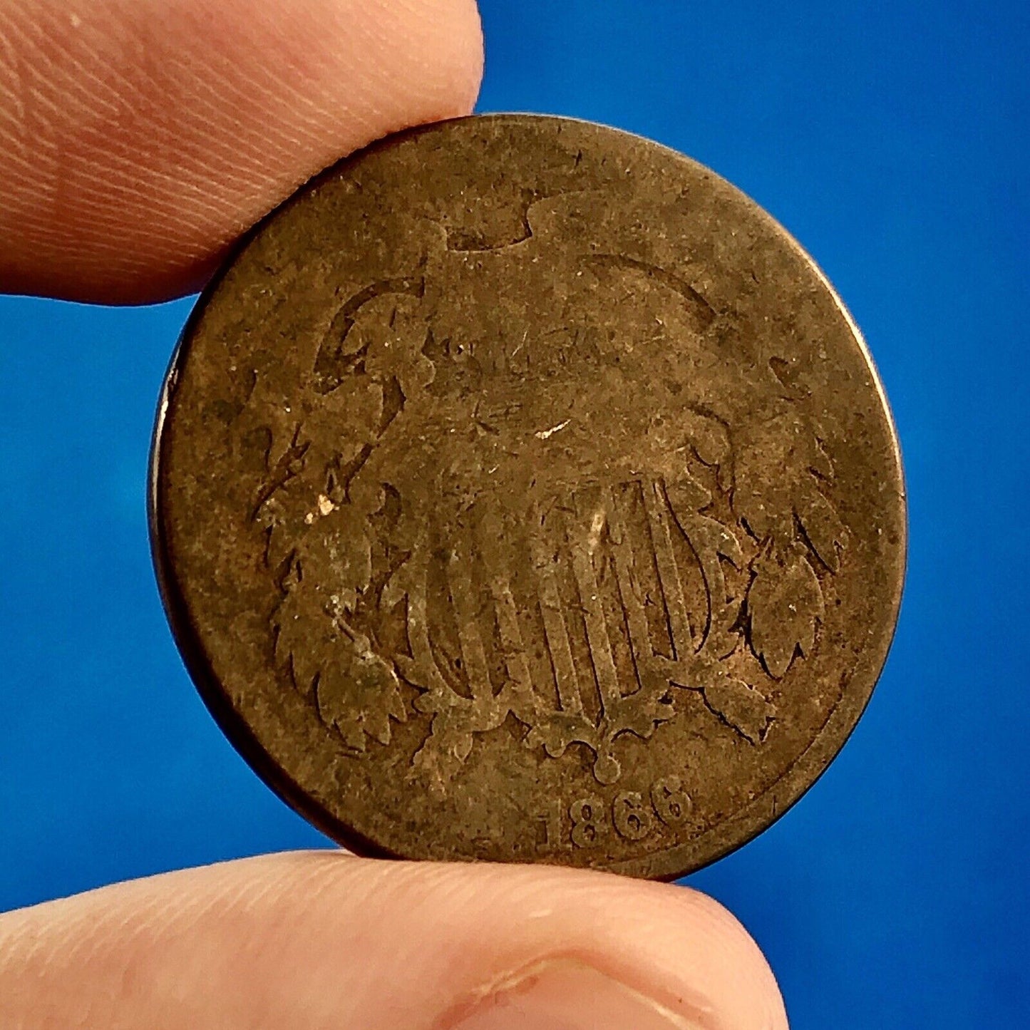 1866 P Bronze Two-Cent Piece Three Coin Mixed Date Union Shield Philadelphia Lot