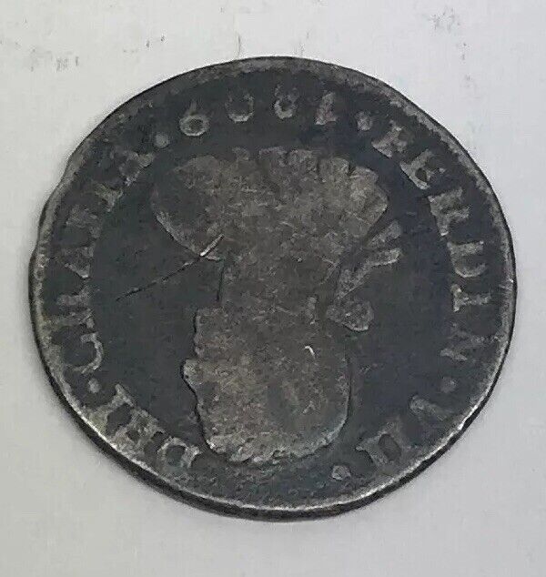 1809 Mexico Silver 1/2 Real Mexico City Ferdinand VII Pirate Treasure Coin