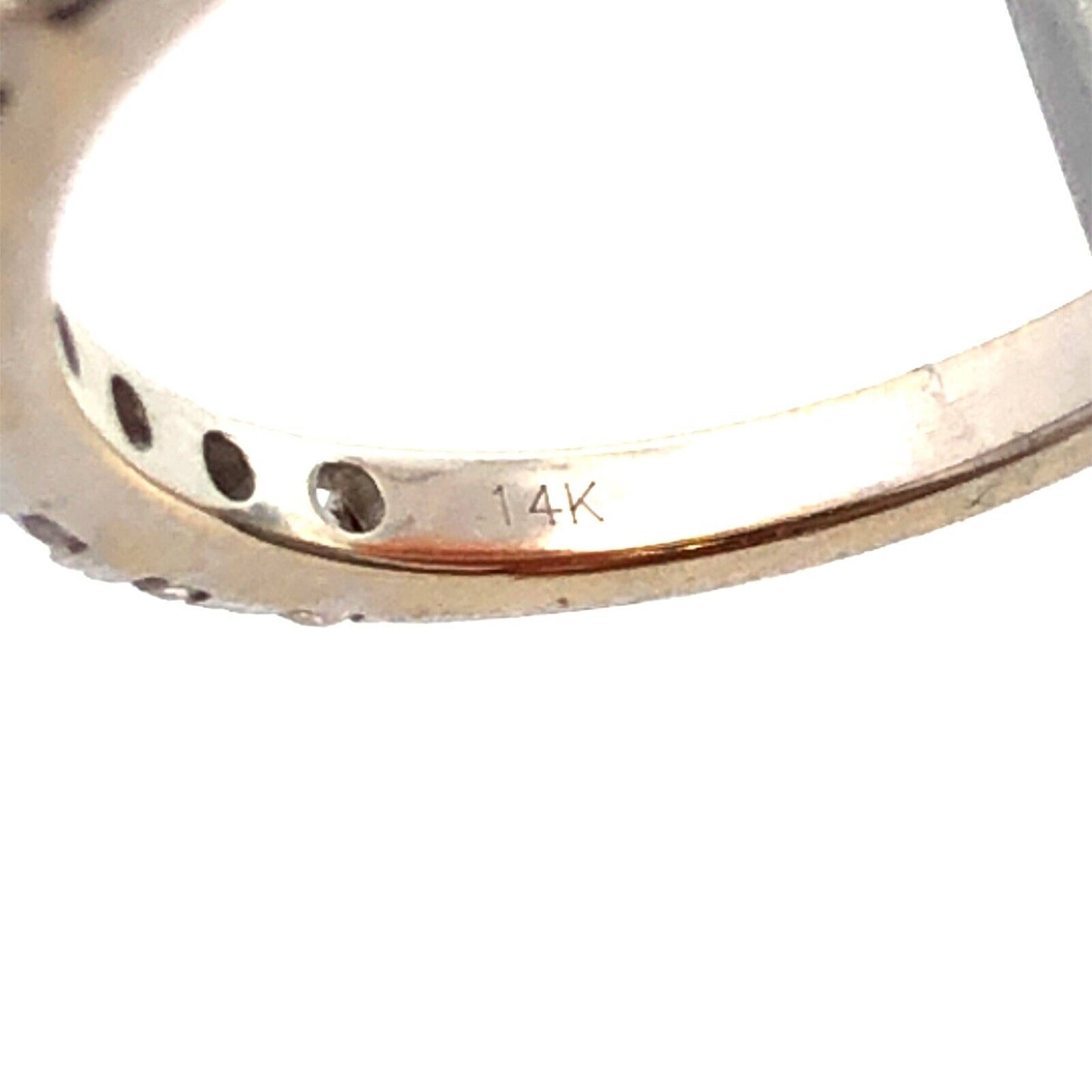 Designer 14K White Gold Round Diamond Wedding Anniversary Stackable Band Ring