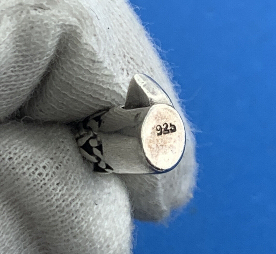 925 Sterling Silver Cubic Zirconia CZ Balinese Style Statement Bracelet