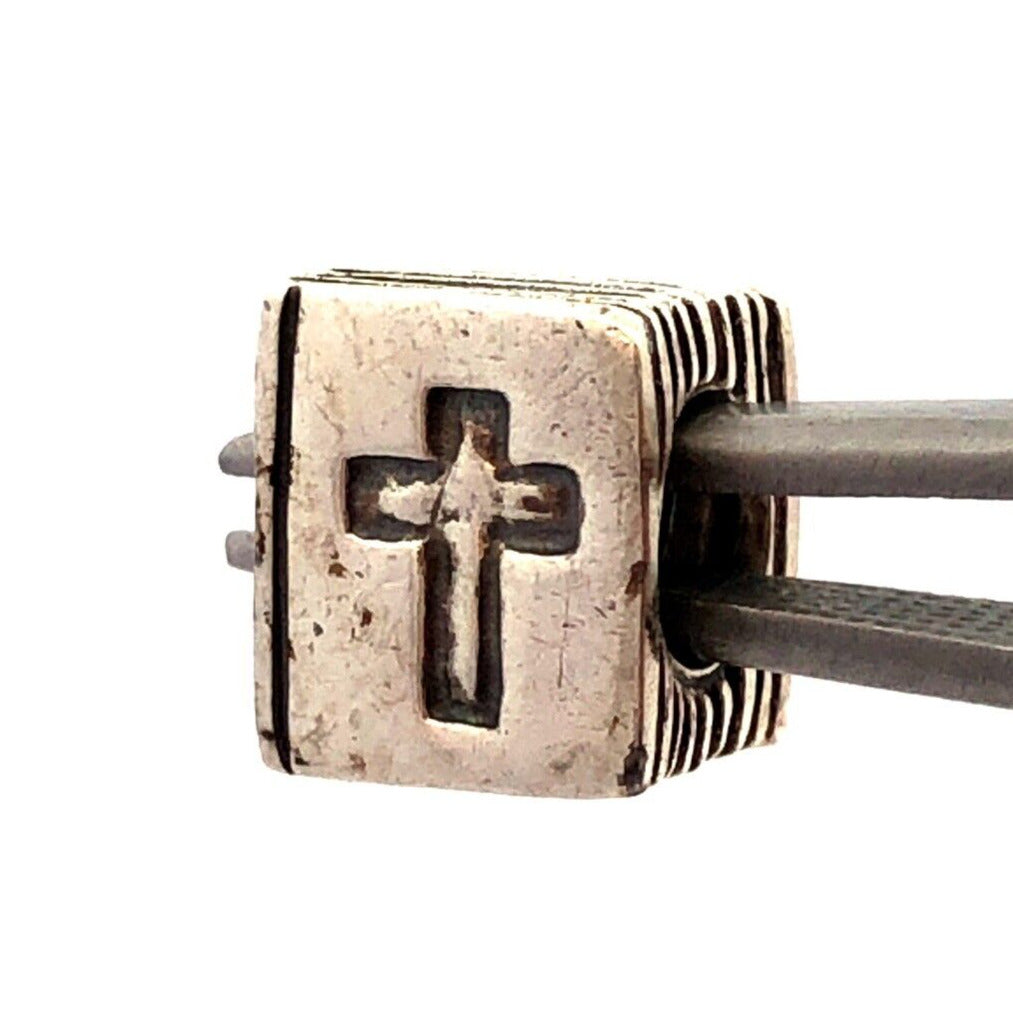 Retired PANDORA 925 Sterling Silver 790261 Cross Bible Book Slide Bracelet Charm