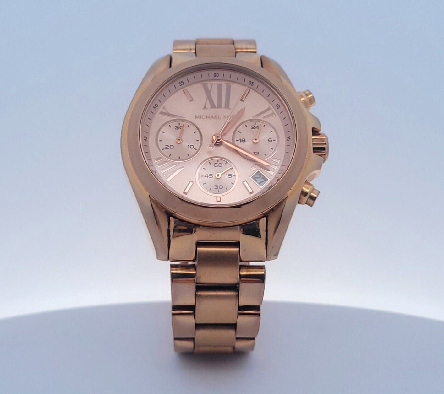 Michael Kors Bradshaw Rose Gold-Toned Stainless Steel Women's Chronograph Watch