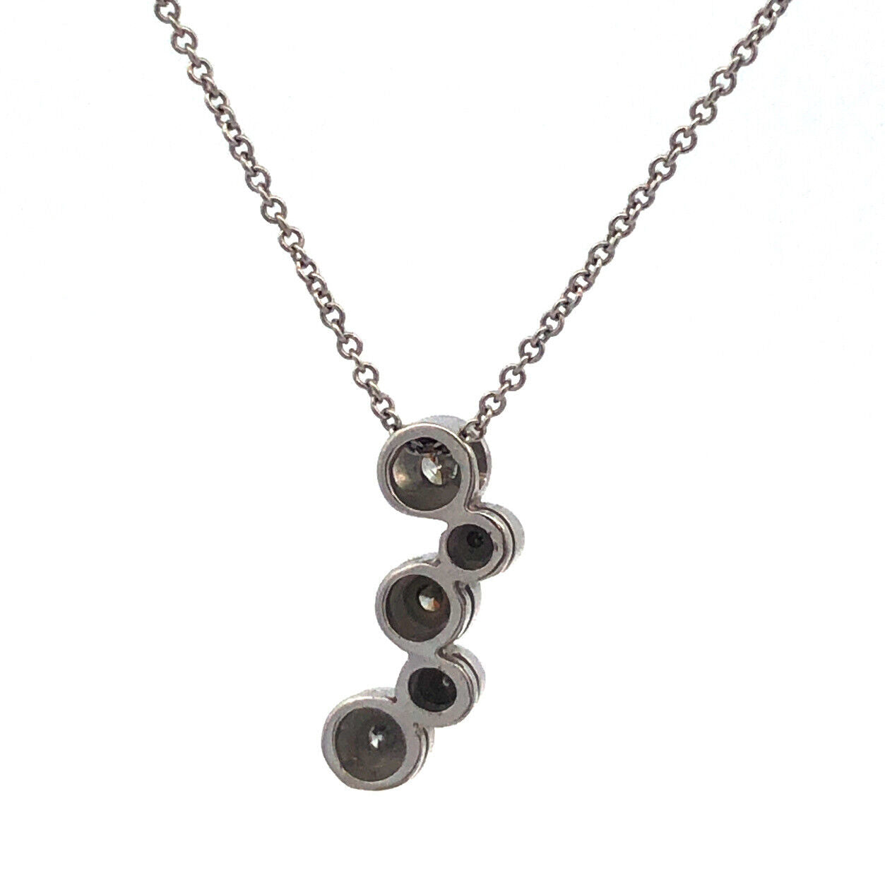 Designer 14K White Gold Diamond Bridal Infinity Anniversary Pendant Necklace