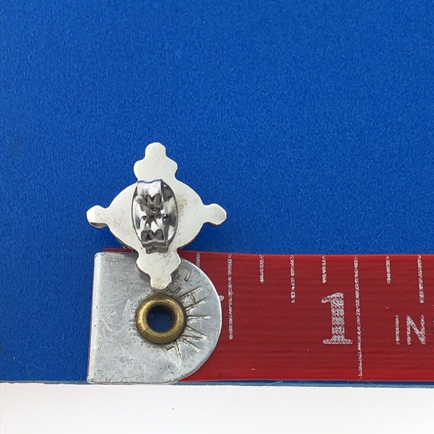 Estate 925 Sterling Silver Oval Blue Topaz December Occasion Stud Earrings