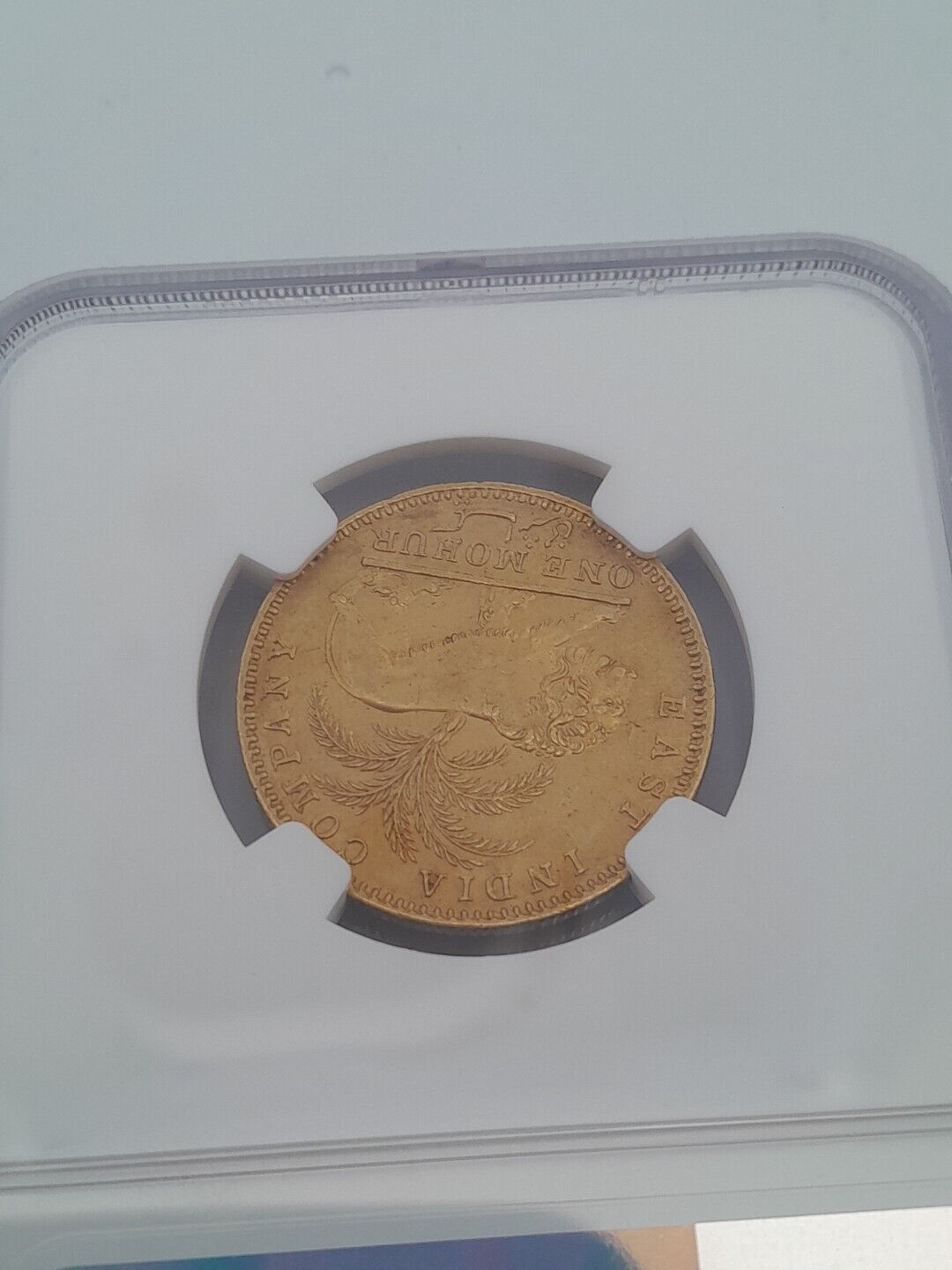 1841 C British India Mohur S & W-3.7 Type A/1 "W.W." Plain 4 NGC MS61 Gold Coin