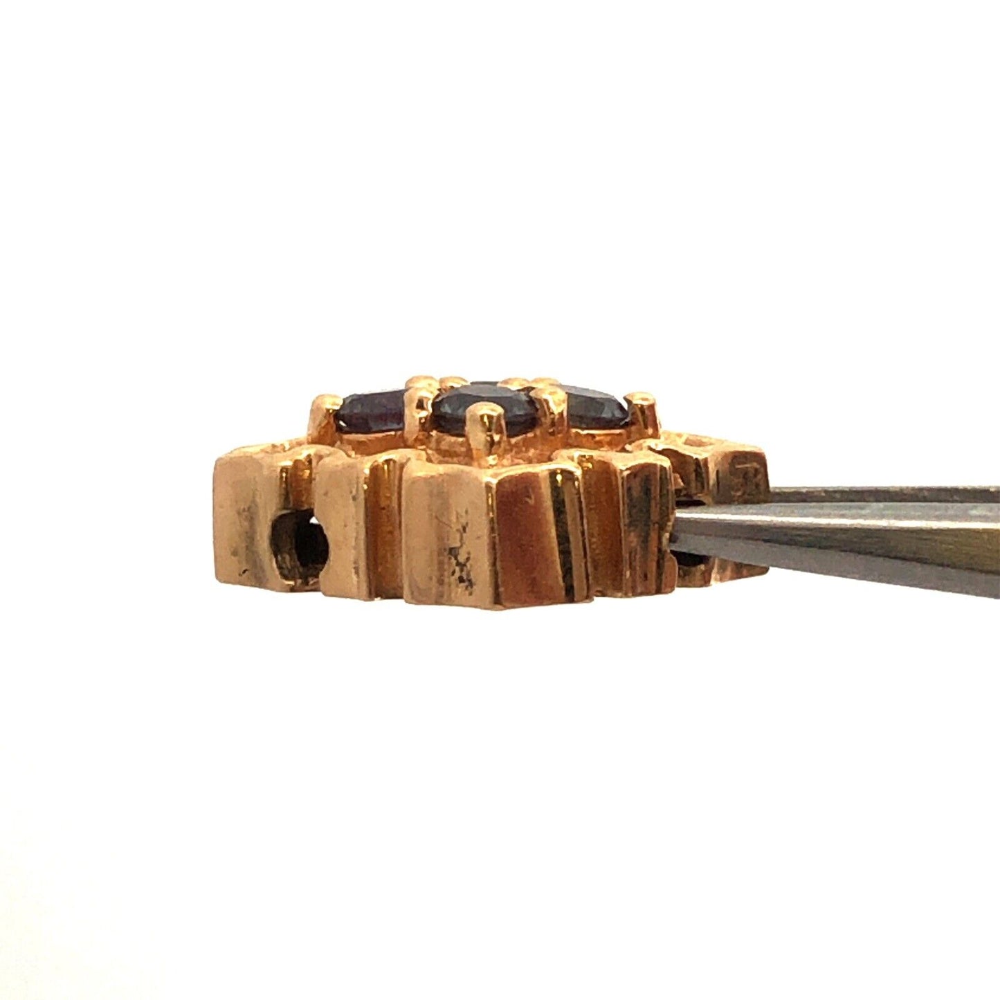 Designer 14K Yellow Gold Topaz Anniversary Slide Bracelet Charm