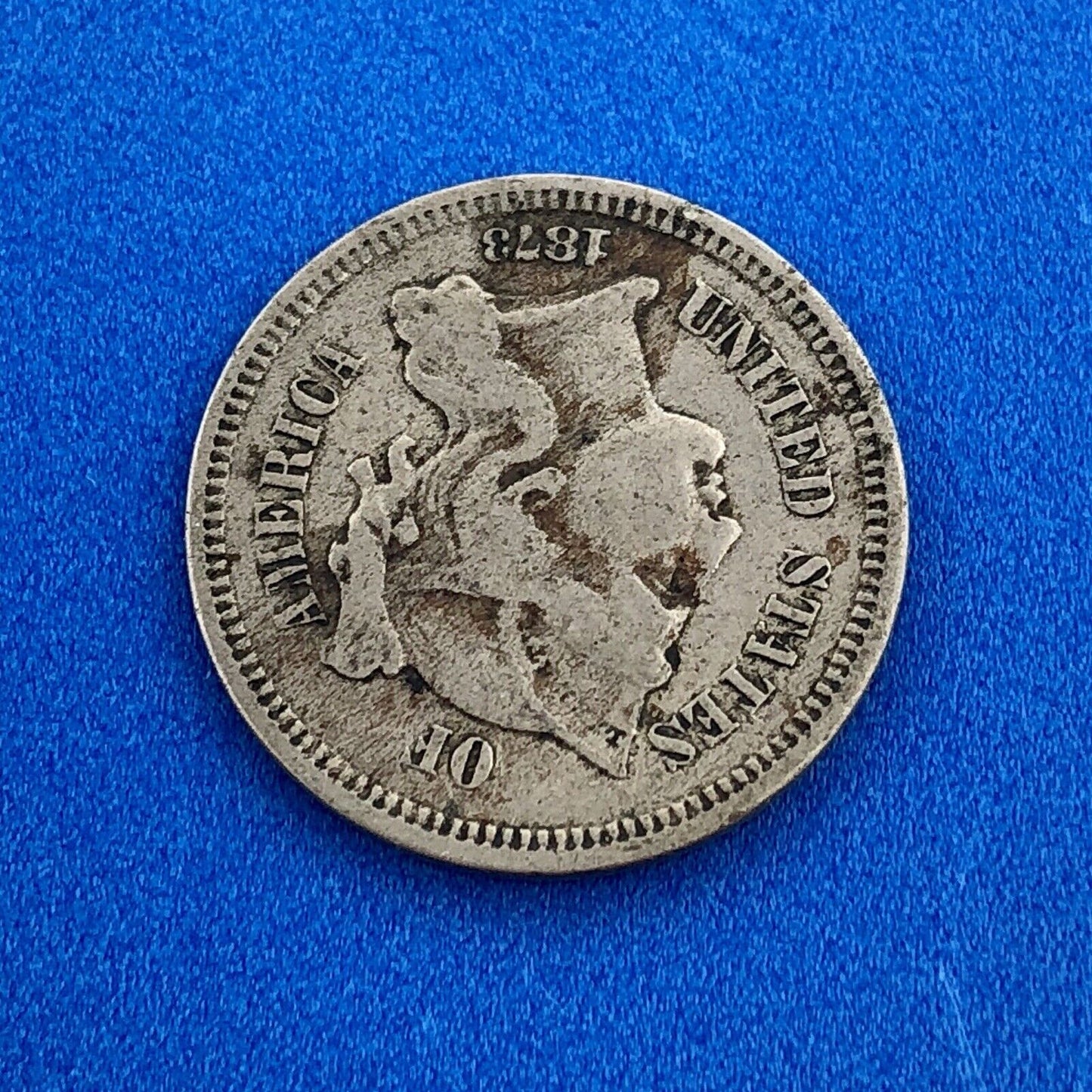 1873 P Nickel Three Cent Piece 3c Better Key Philadelphia Coin Very Good VG