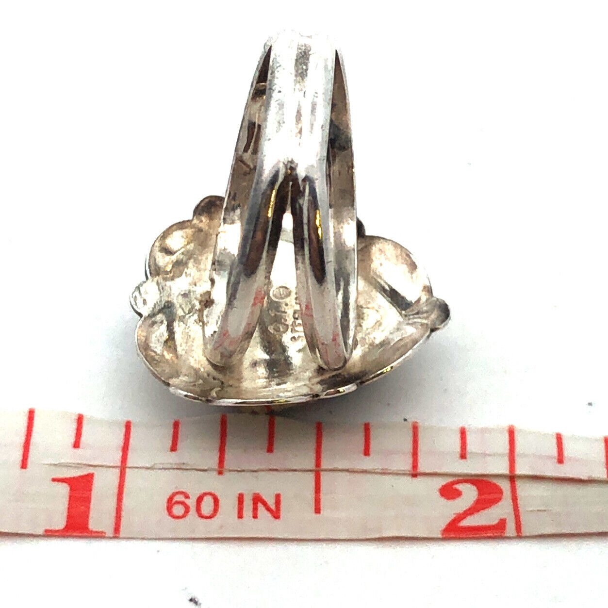 Quoc Turquoise Inc 925 Sterling Silver Mixed Gemstone Inlay Heart Concho Ring