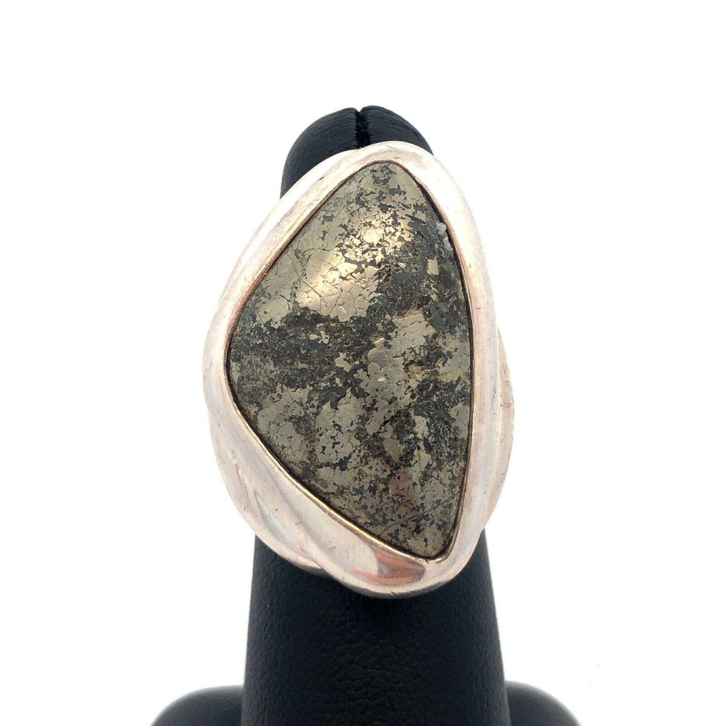 Designer Barse 925 Sterling Silver Rough Cut Hematite Chunky Statement Ring