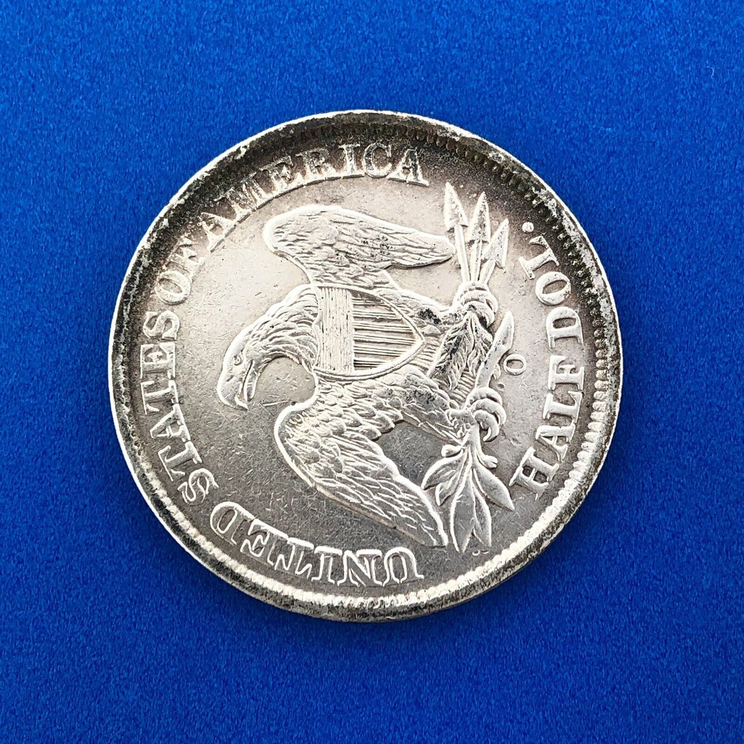 1858 O Silver Seated Liberty Half Dollar New Orleans Possible Lamination Error