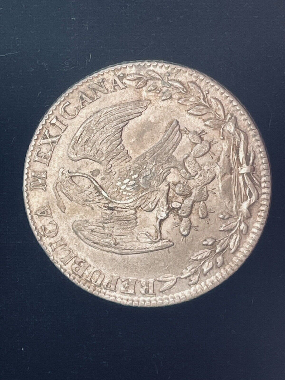 1832 Go Guanajuato Mexico 8 Reales .903 Silver M.J. 3 Dots After Date Straight J