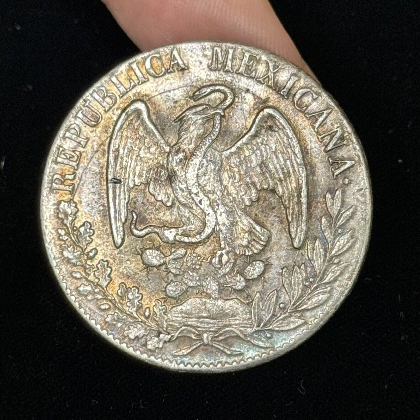 1835 Do Durango Mexico 8 Reales R.M. Cap & Rays Libertad .903 Silver Coin