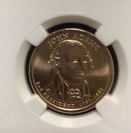 2007 P John Adams Presidential Dollar $1 NGC MS65 First Day of Issue