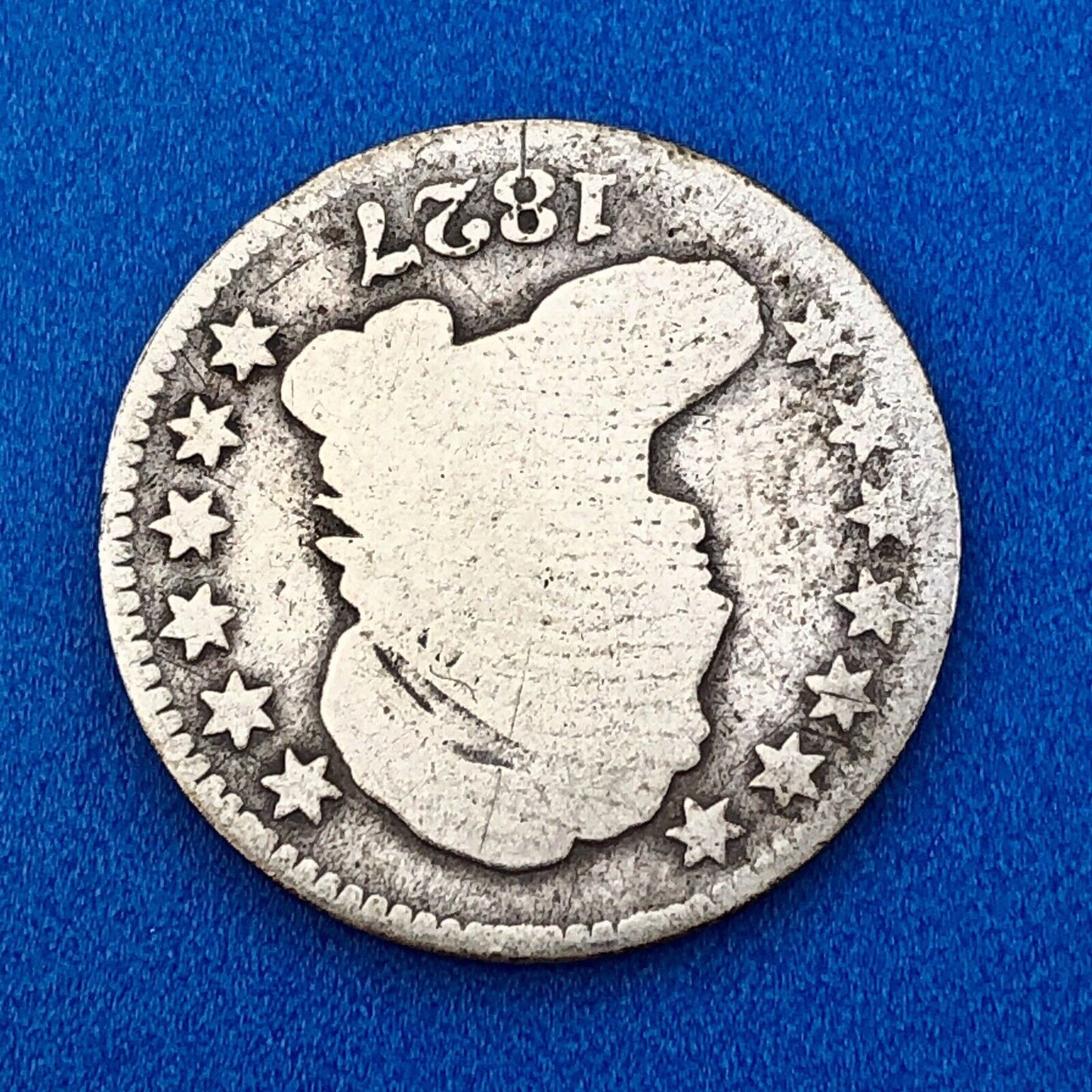 1827 P Silver Capped Bust Dime Type 1 Better Key Early Philadelphia Mint Coin