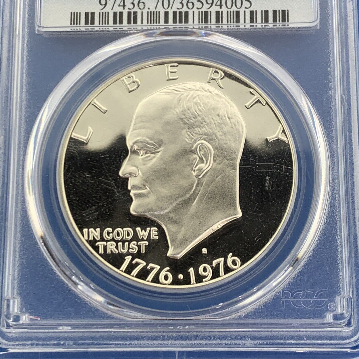 1976 S $1 Eisenhower 50c Kennedy 25c Washington PR70 DCAM PCGS Silver 3 Coin Set