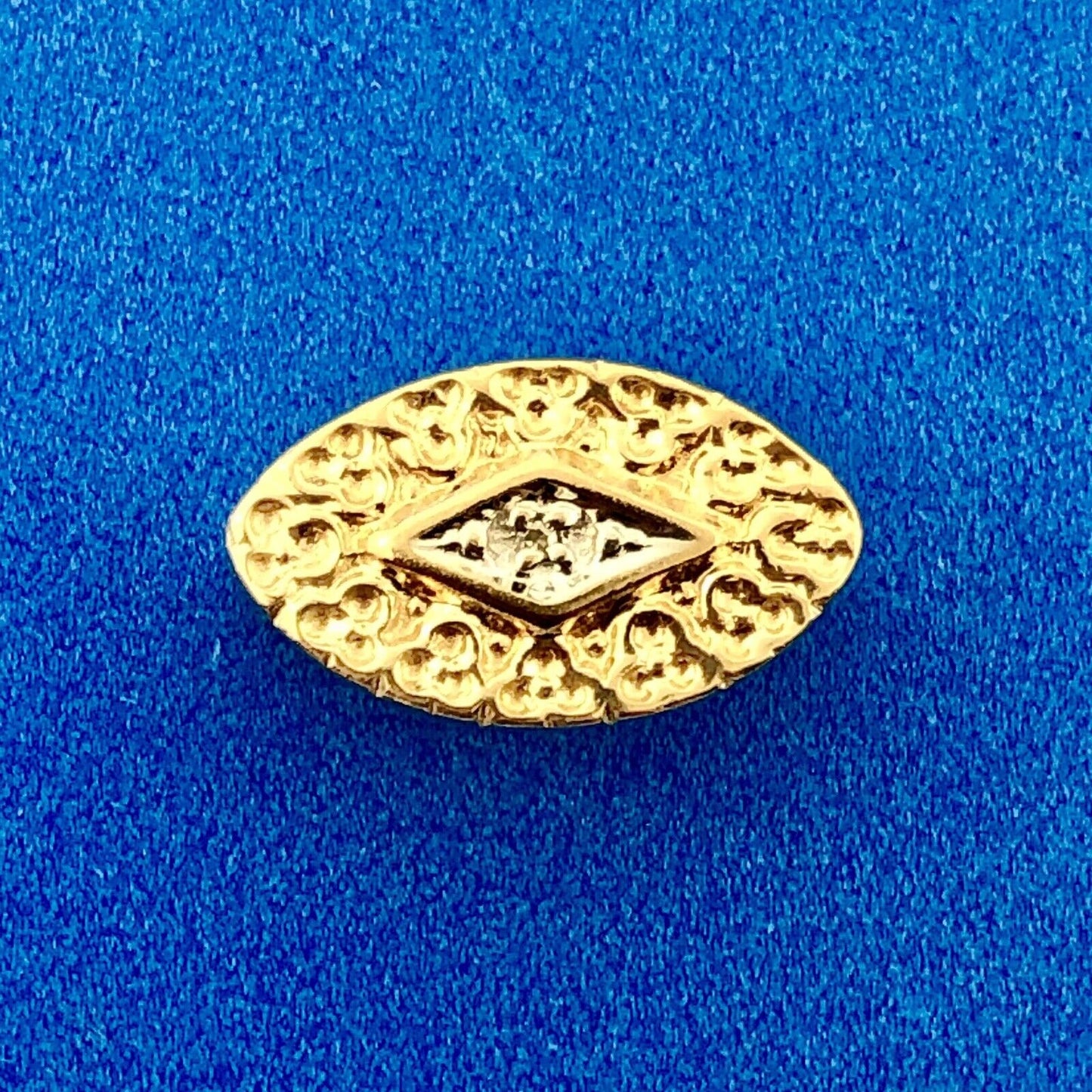 Robert Klein KLJCI 14K Y/W Gold Diamond Scroll Oval Spacer Slide Bracelet Charm