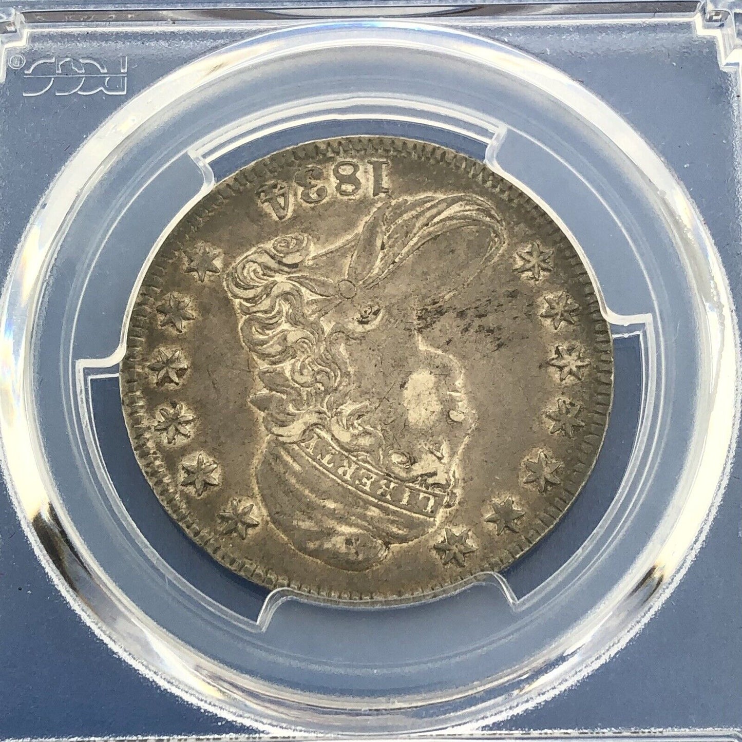1834 Capped Bust Silver Half Dollar 50c Lettered Edge PCGS XF45 Lg Date Sm Ltrs