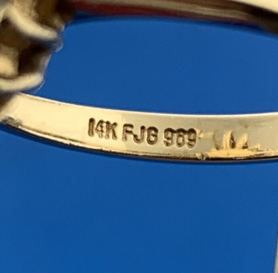 Designer 14K Yellow Gold Pearl Solitaire Diamond Halo June Anniversary Ring