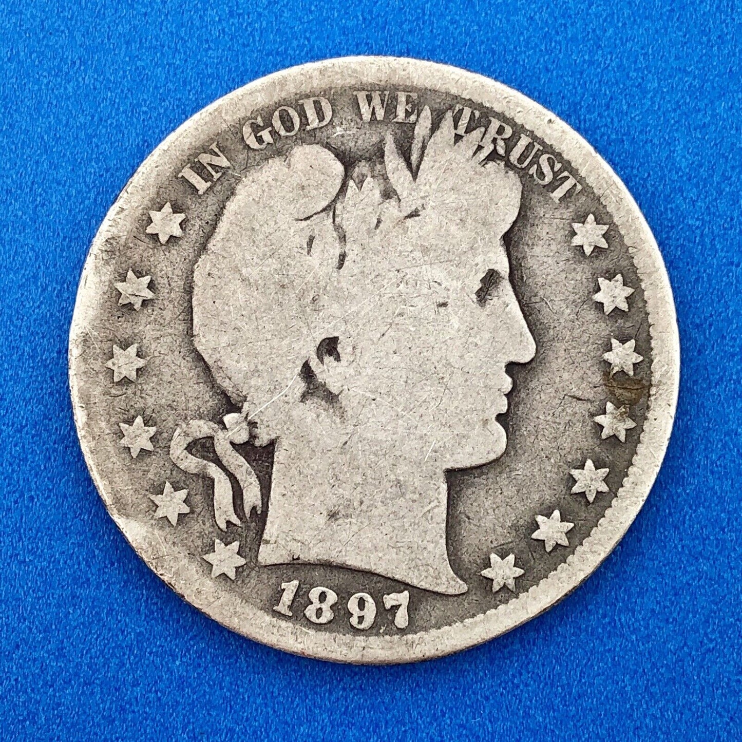1897 S Silver Barber Half Dollar 50c Better Key Scarce San Francisco Mint Coin
