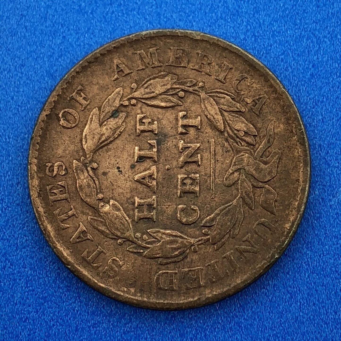 1828 P Classic Head Thirteen Stars Copper Half Cent Early US Copper XF Details