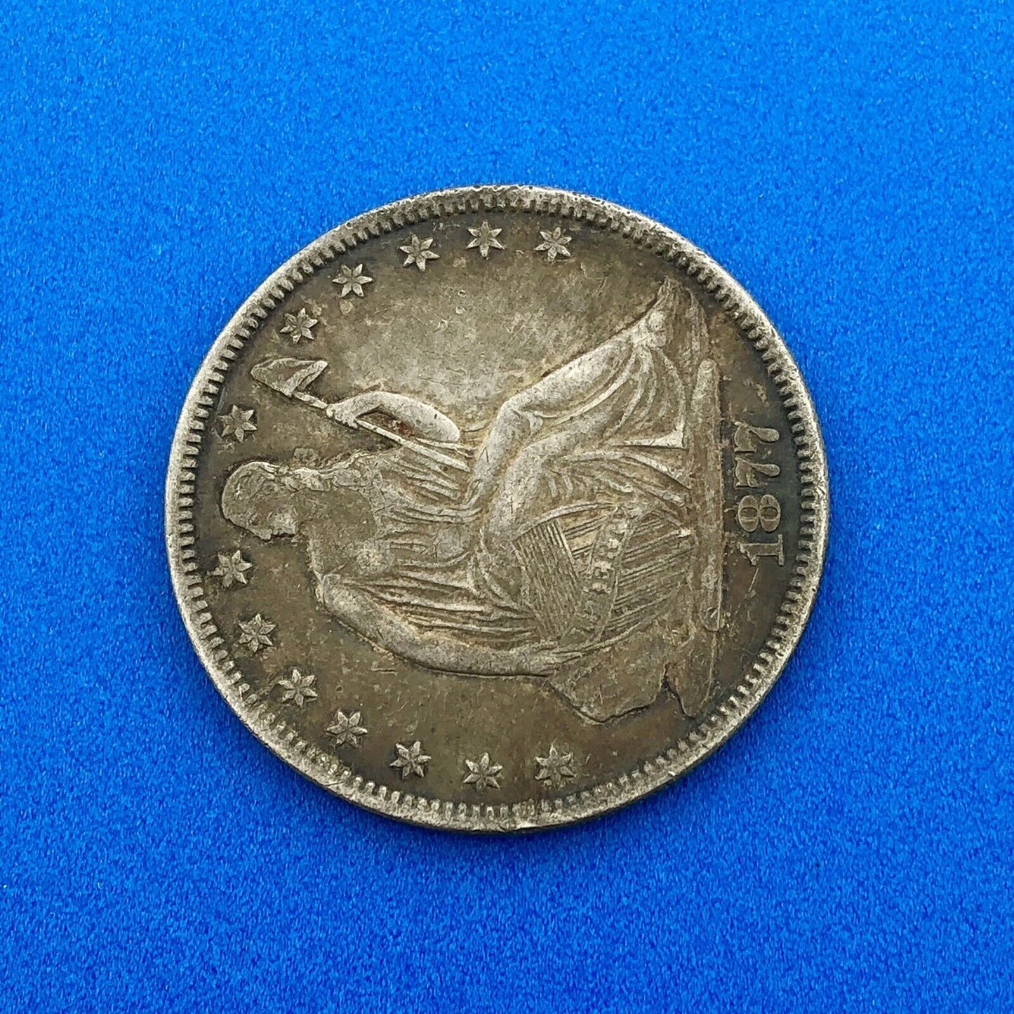 1877 P Silver Seated Half Dollar 50c Better Type 4 Key Rare Philadelphia Coin