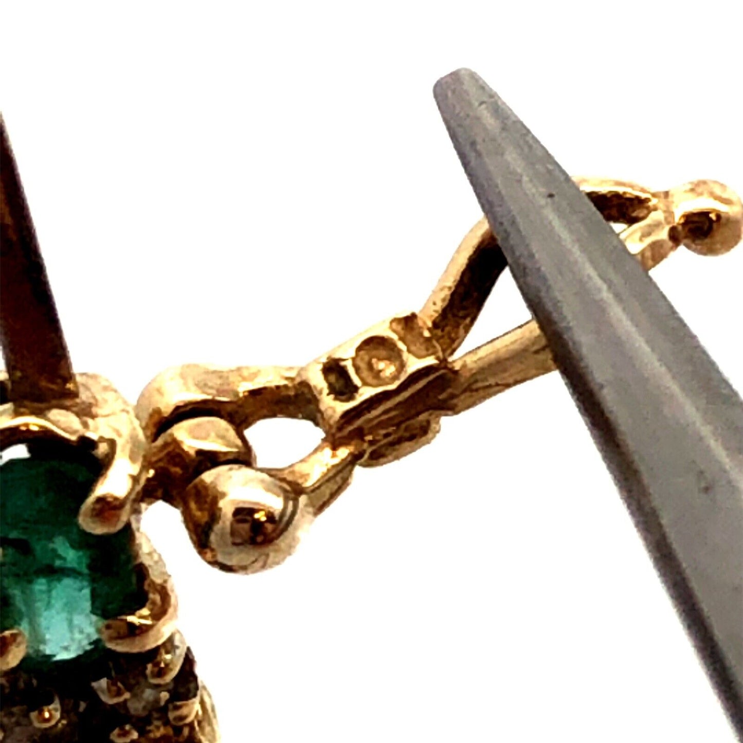 Designer P 10K Yellow Gold Emerald Diamond May Anniversary Tennis Bracelet