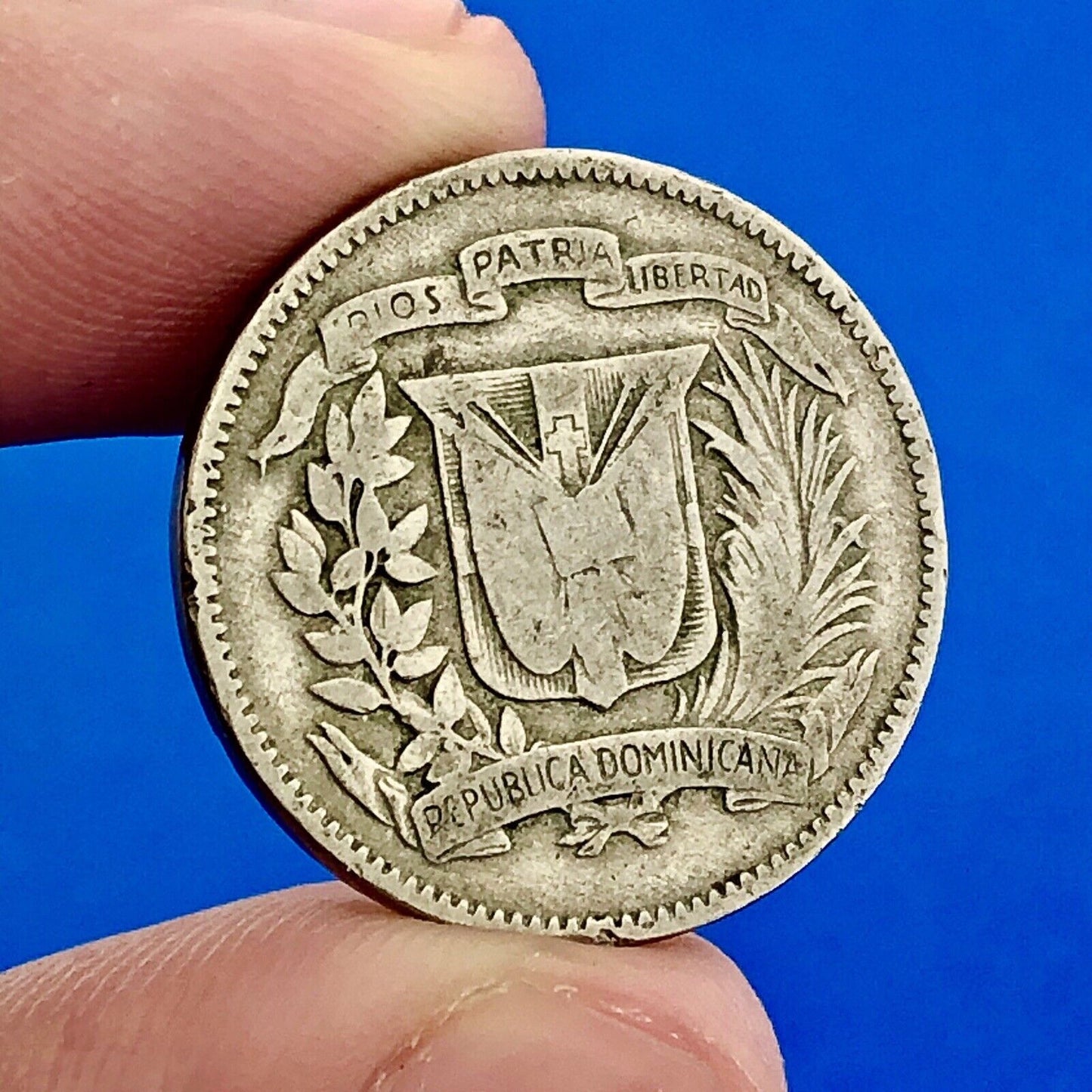1939 Dominican Republic 5 Centavos 5 Grammos Tough Key Date Low Mintage Coin
