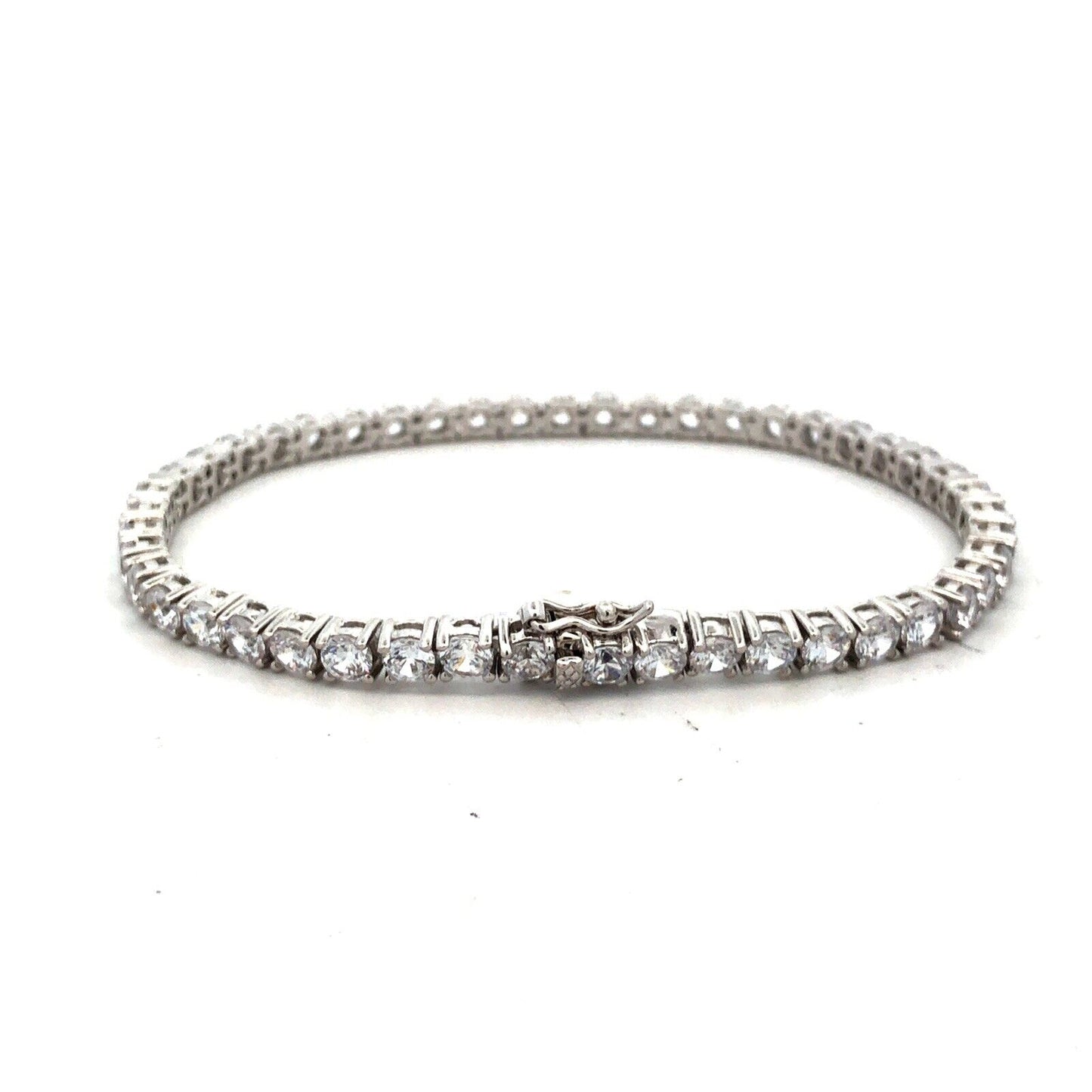 Designer ATR 925 Sterling Silver Round Cubic Zirconia Tennis Bracelet