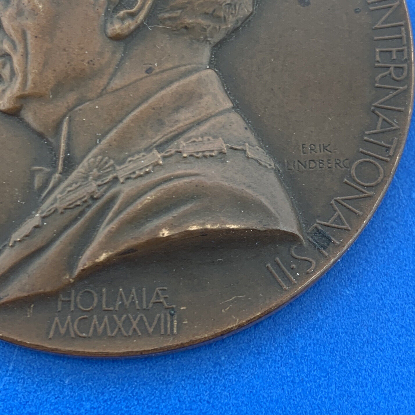 1928 Erik Lindberg Bronze 2nd International Radiology Convention Award Medal