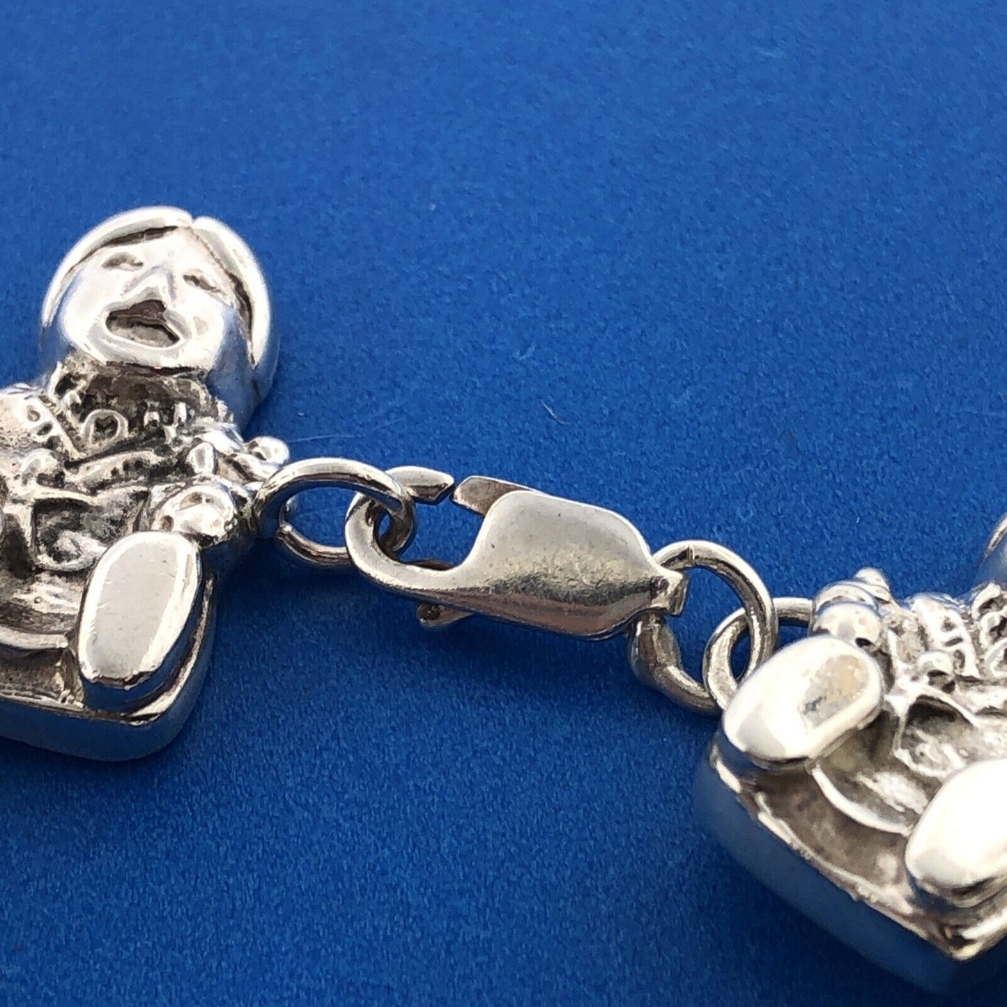 Carol Felley Pueblo Sterling Silver Storyteller Doll Statement Panel Bracelet