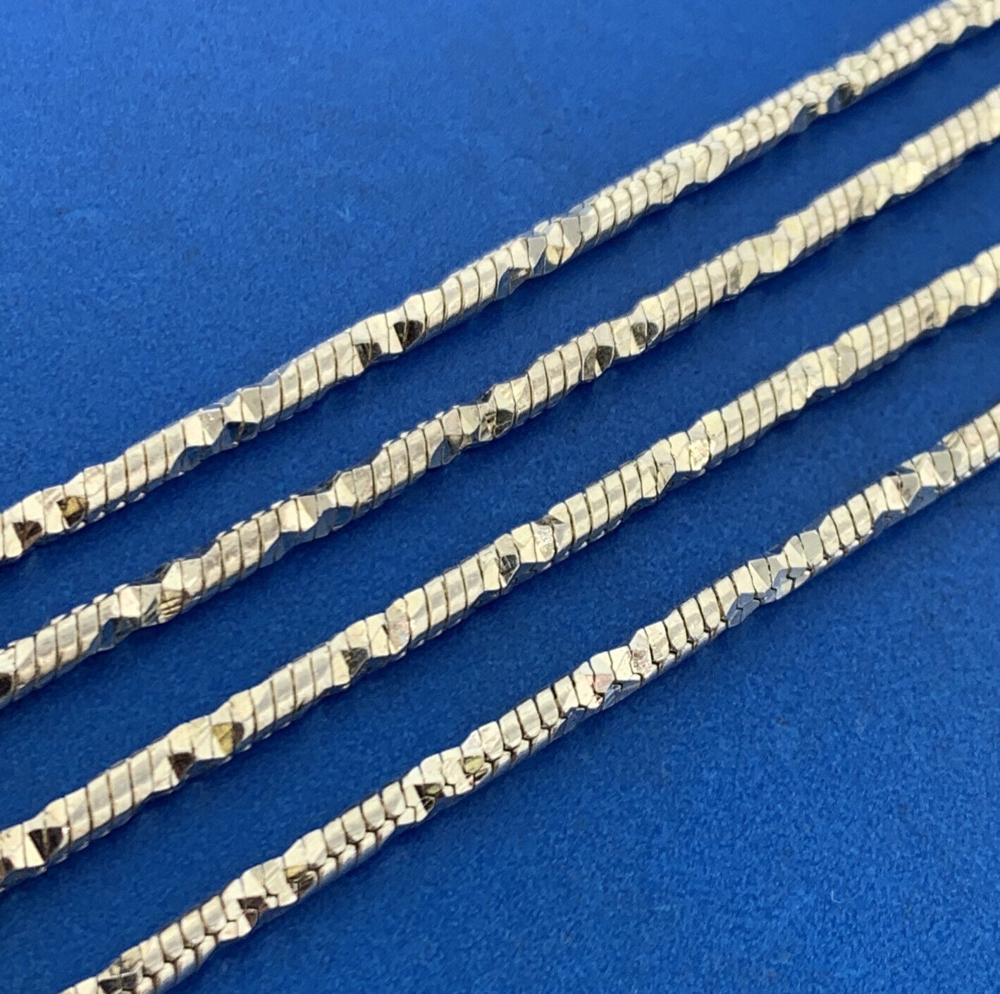 Designer Milor Italy Sterling Silver 925 Fancy Diamond Snake Design Necklace