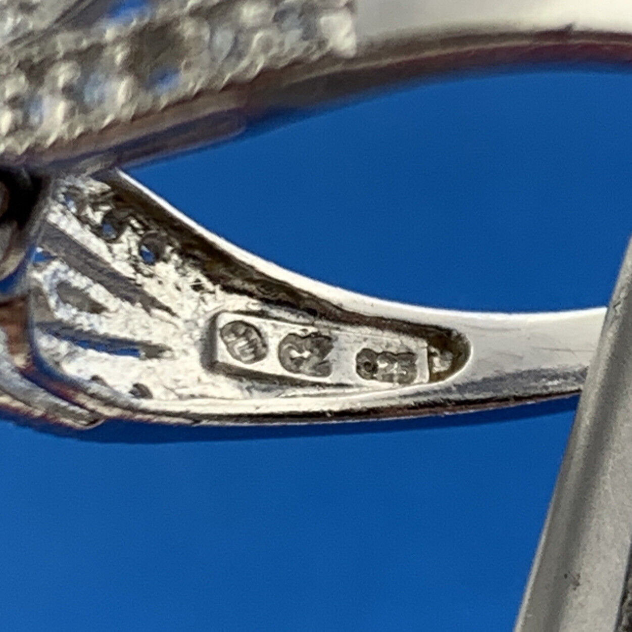 Silpada Sterling Silver Iolite Solitaire Cubic Zirconia Accented Statement Ring