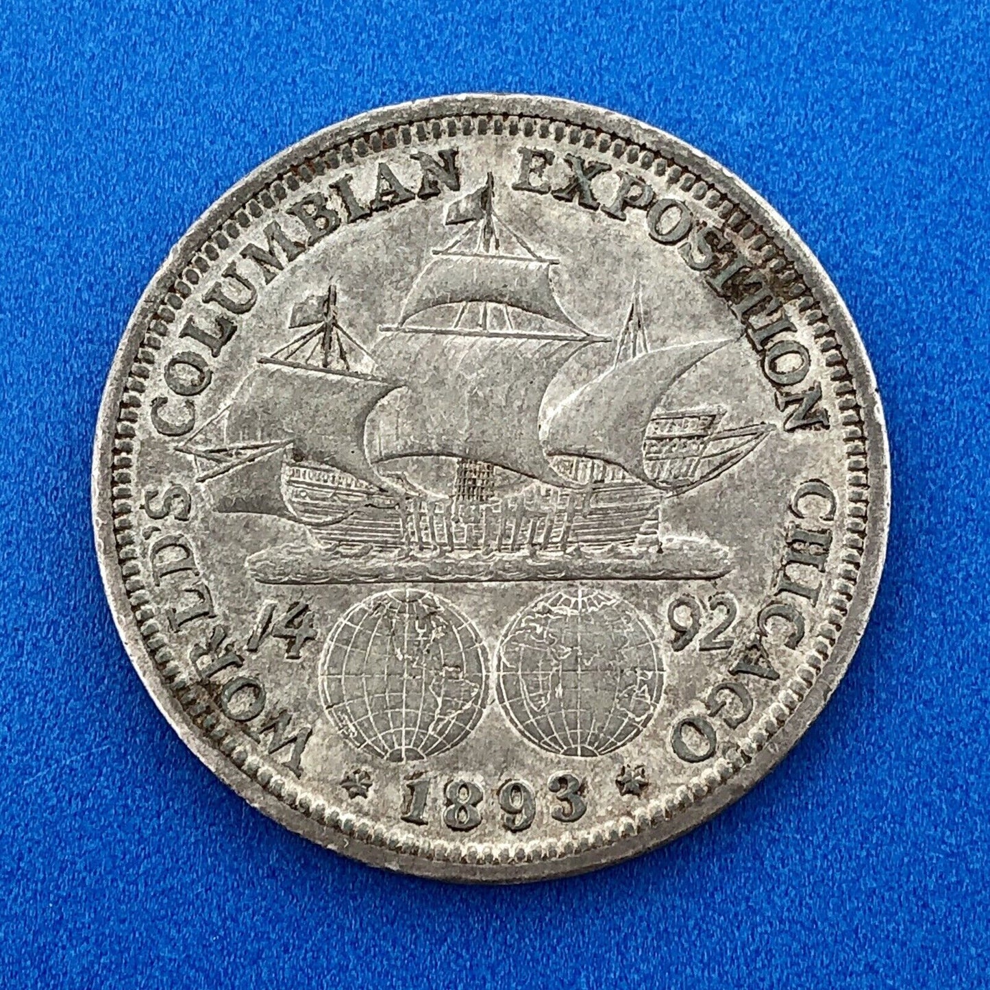 1893 P World's Columbian Exposition Commemorative Silver Half Dollar $.50 Coin