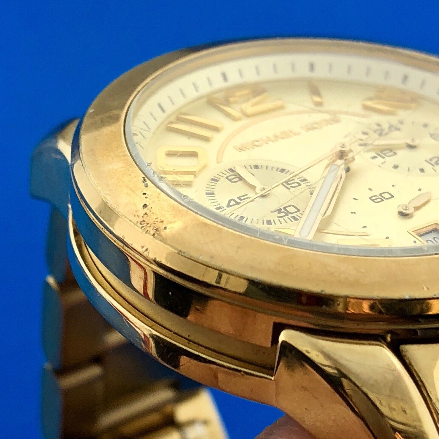 Michael Kors Unisex MK5726 The Mercer Gold Chronograph Bracelet Wrist Watch Runs