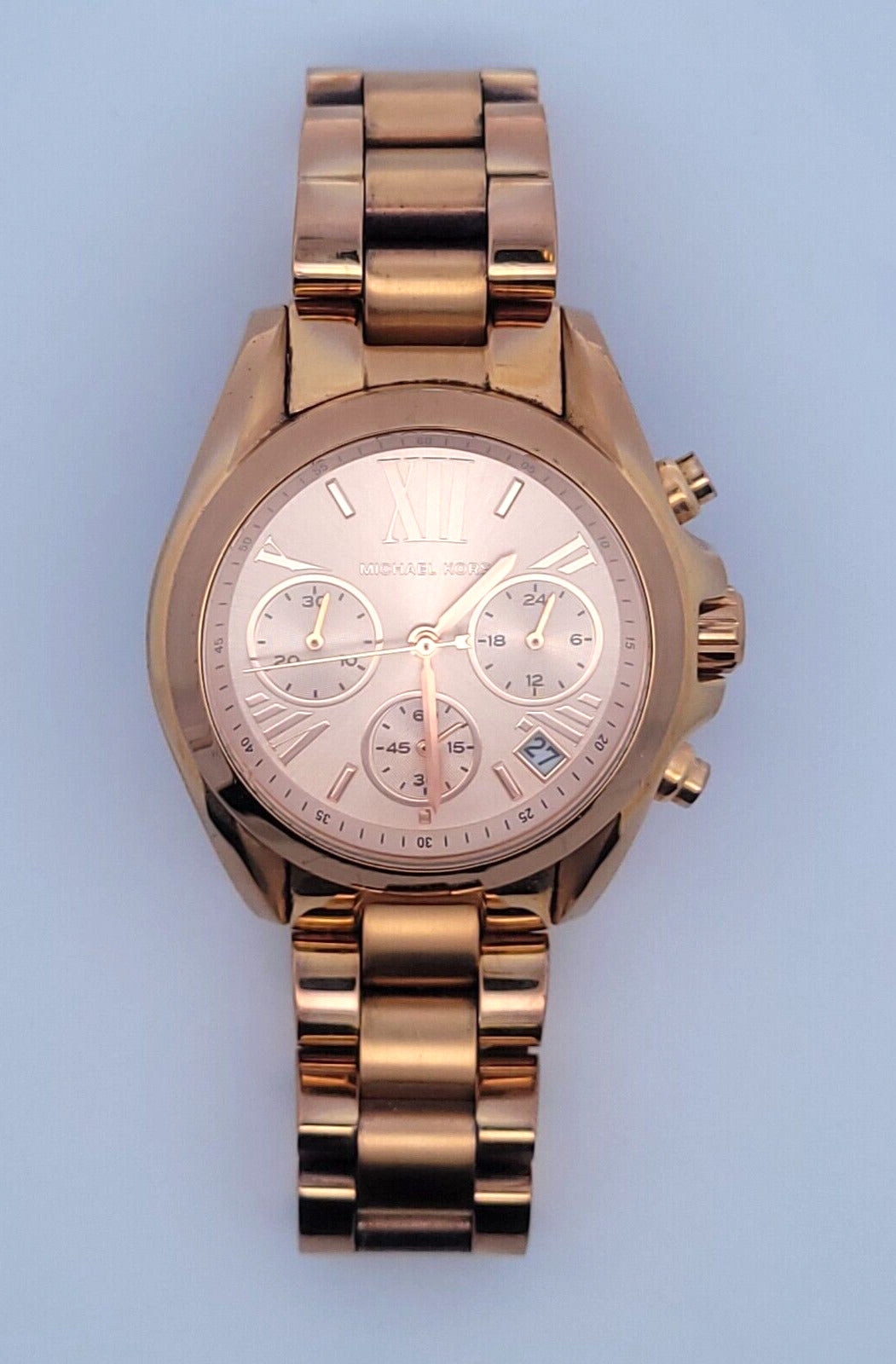 Michael Kors Bradshaw Rose Gold-Toned Stainless Steel Women's Chronograph Watch