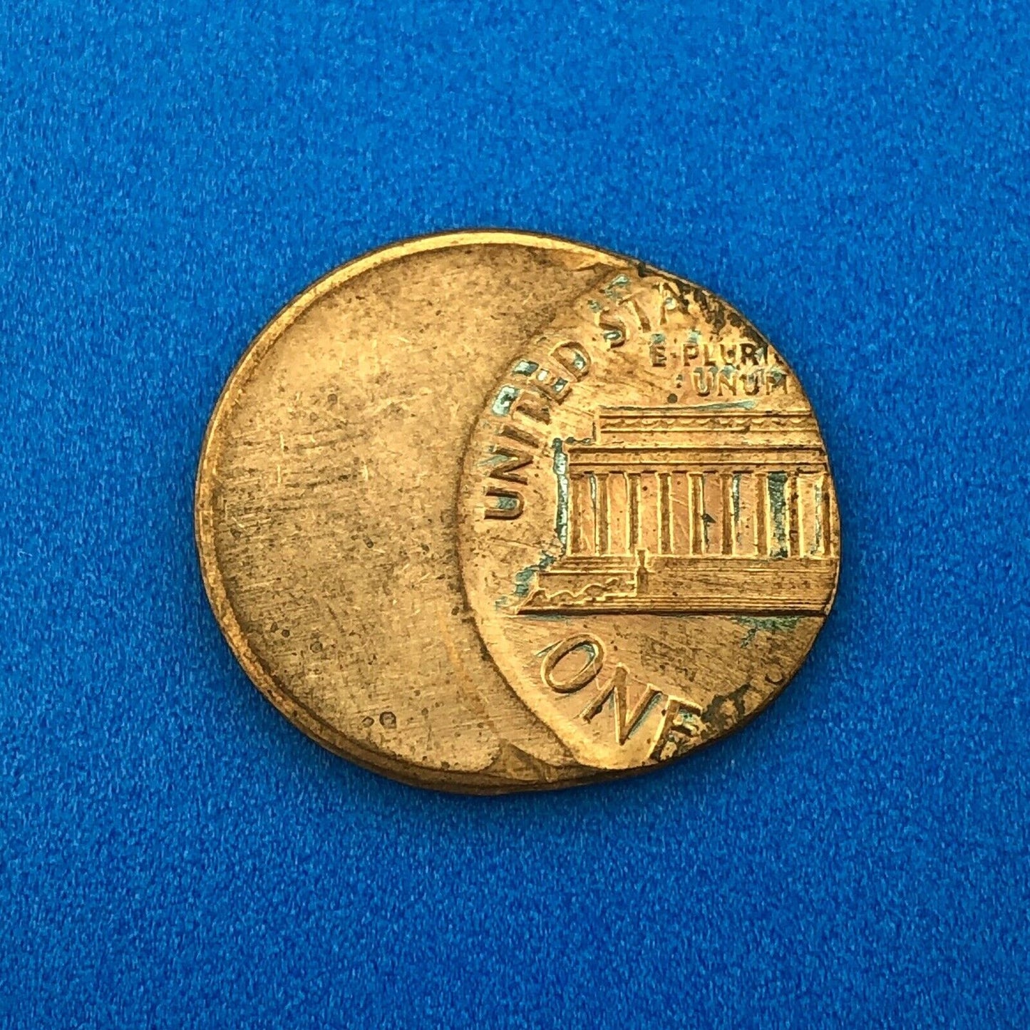 No Date Modern Era Lincoln Memorial One Cent Copper Alloy Off Center Error Coin