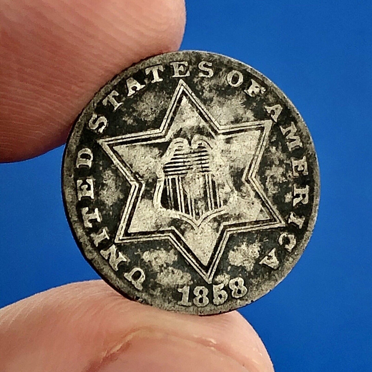1858 P 3 Cent Silver Three Cent Piece 3c Better Key Philadelphia Mint Coin