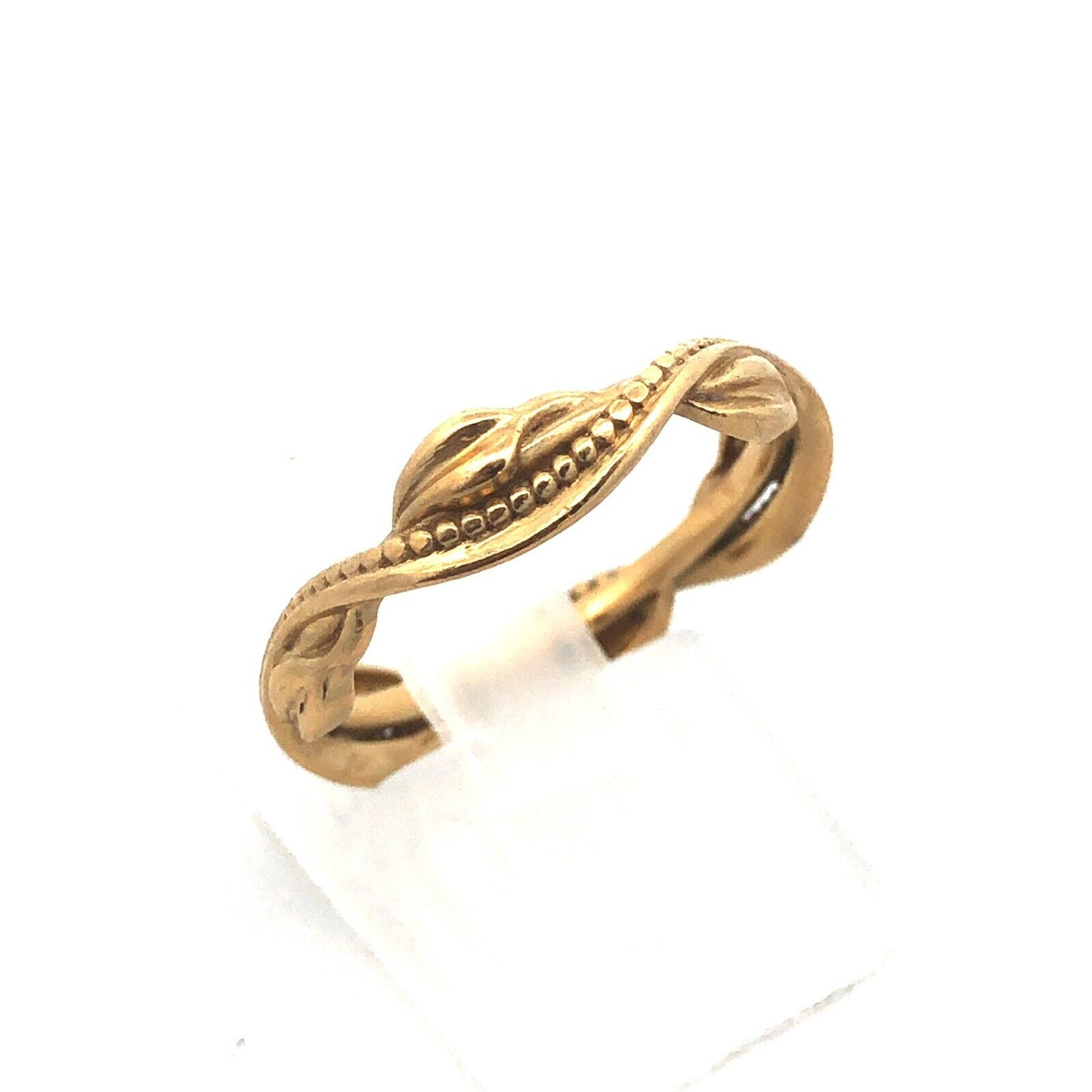 Designer Ayala Israel 14K Yellow Gold Rope And Vine Eternity Wedding Band