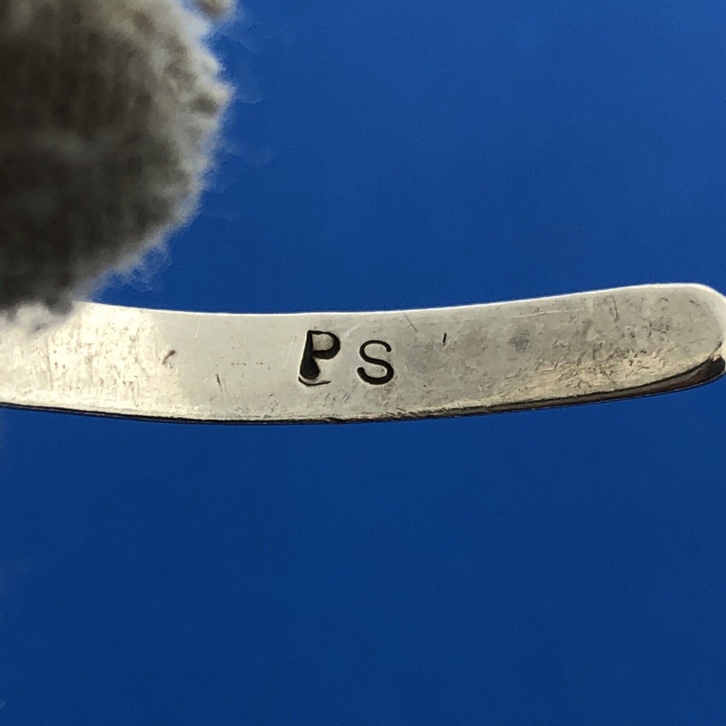 Native American PS Signed Sterling Silver 925 Snake Wave Design Cuff Bracelet