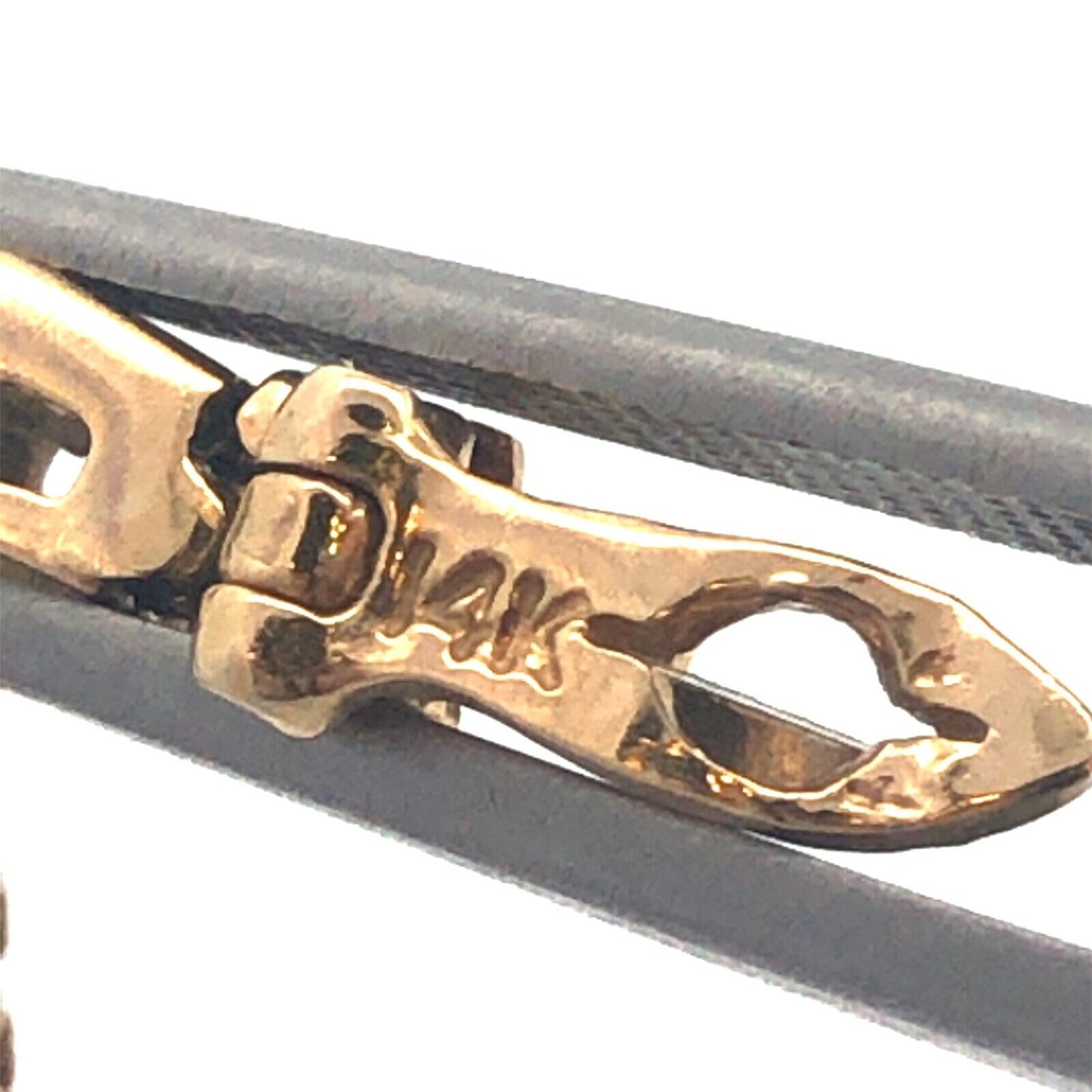 14K Yellow Gold Baguette Round Diamond Tennis Bracelet