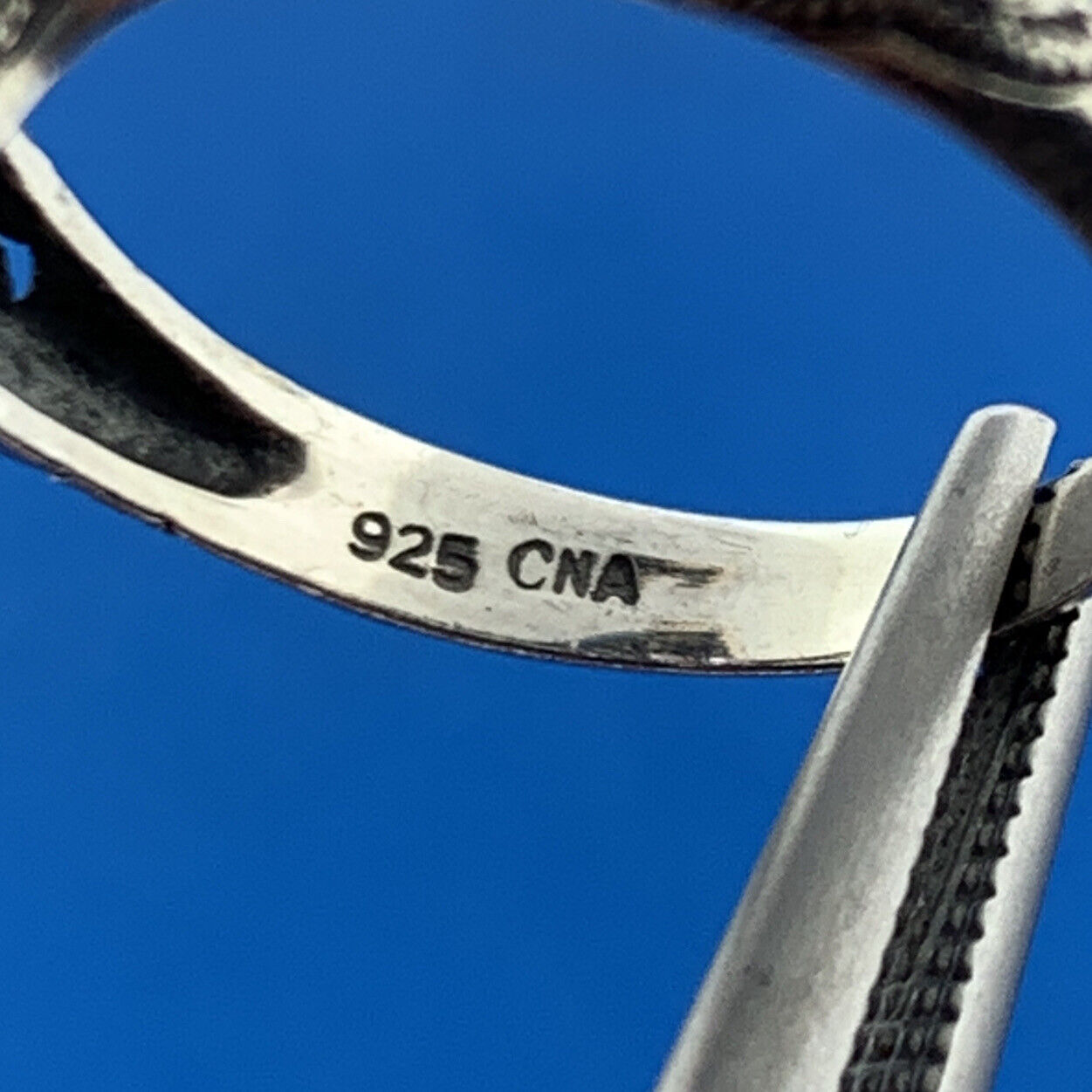 Designer Sterling Silver 925 Hexagon Amethyst Diamond Accent Ring Size 6.75