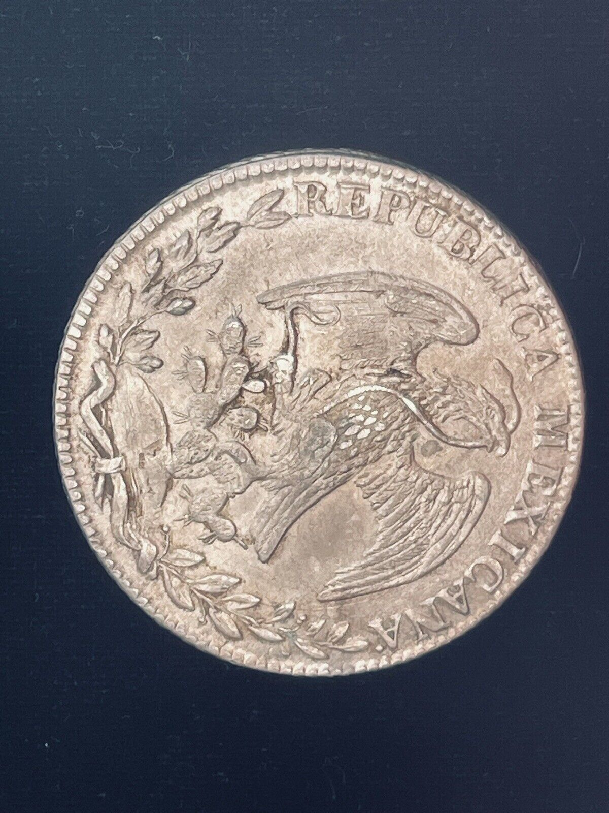 1832 Go Guanajuato Mexico 8 Reales .903 Silver M.J. 3 Dots After Date Straight J