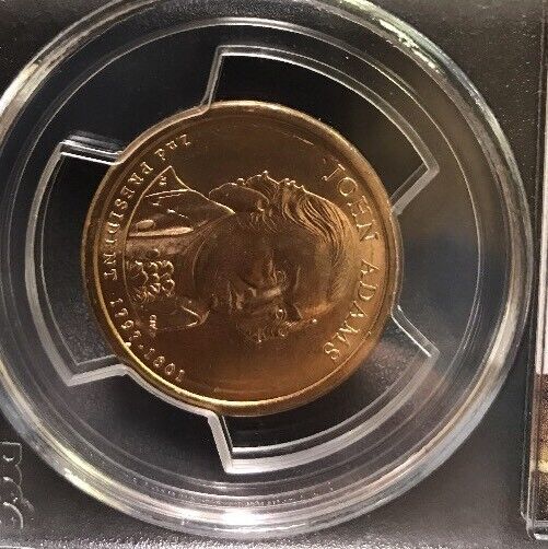 2007 D John Adams Presidential Dollar $1 PCGS MS63 First Day of Issue Position B