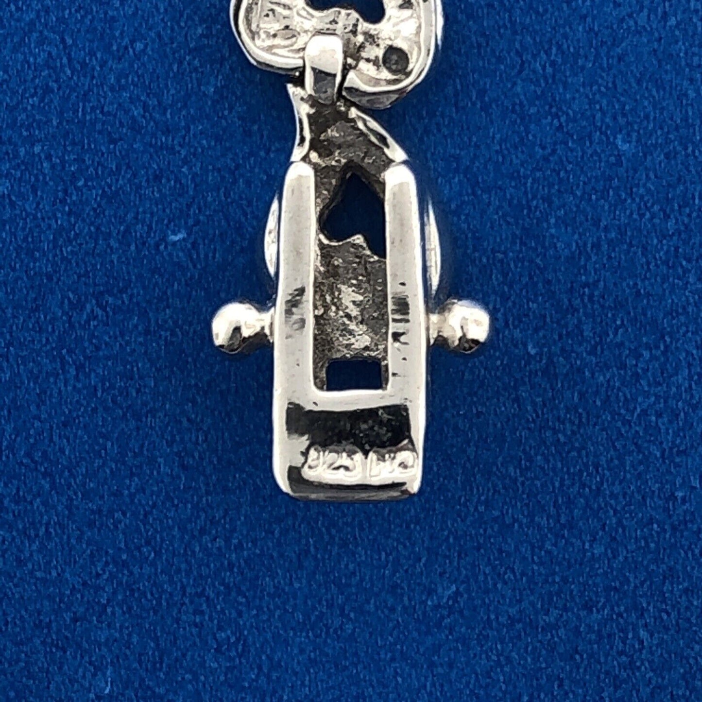 Designer 925 Sterling Silver Diamond Heart Panel Statement Tennis Bracelet