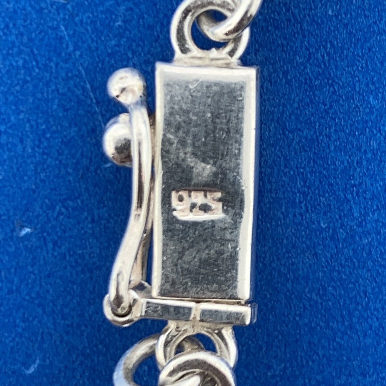 Vintage 925 Sterling Silver Malachite Aztec Incan Village Scene Panel Necklace