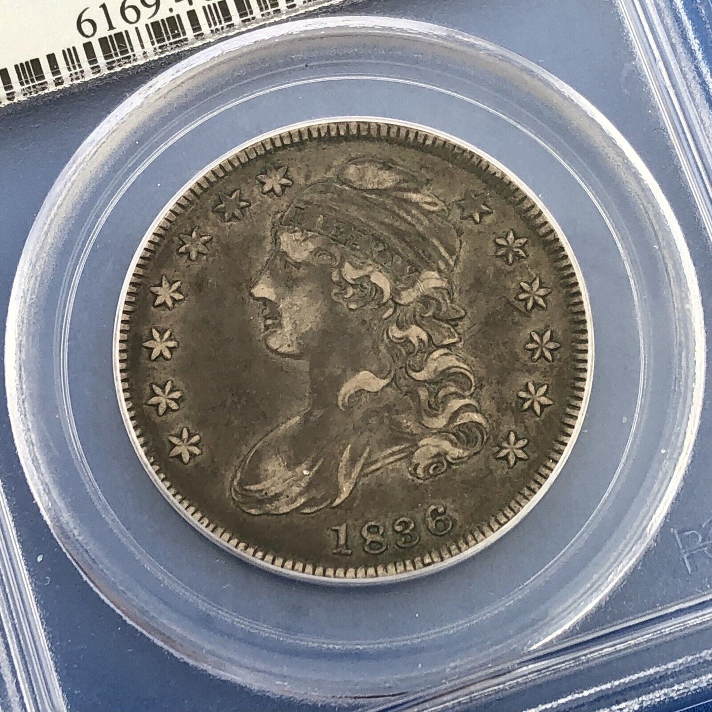 1836 Capped Bust Silver Half Dollar 50c Lettered Edge PCGS XF40 Early US Coin