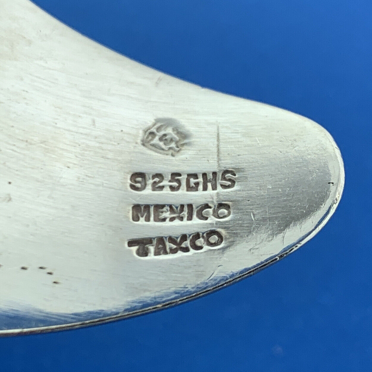 Vintage Taxco 925 Sterling Silver Wide Tapered Statement Open Cuff Bracelet