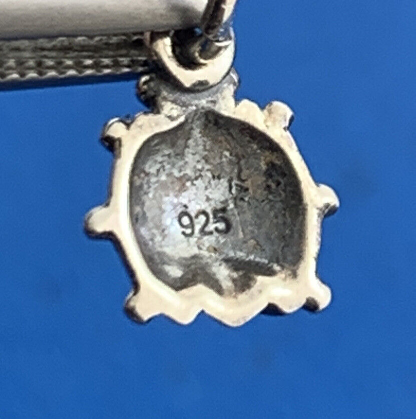 Vintage 925 Sterling Silver Lady Bug Insect Petite Dangle Bracelet Charm