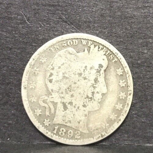 1892 P Silver Barber Quarter Better Key Date Philadelphia Coin Rare Scarce