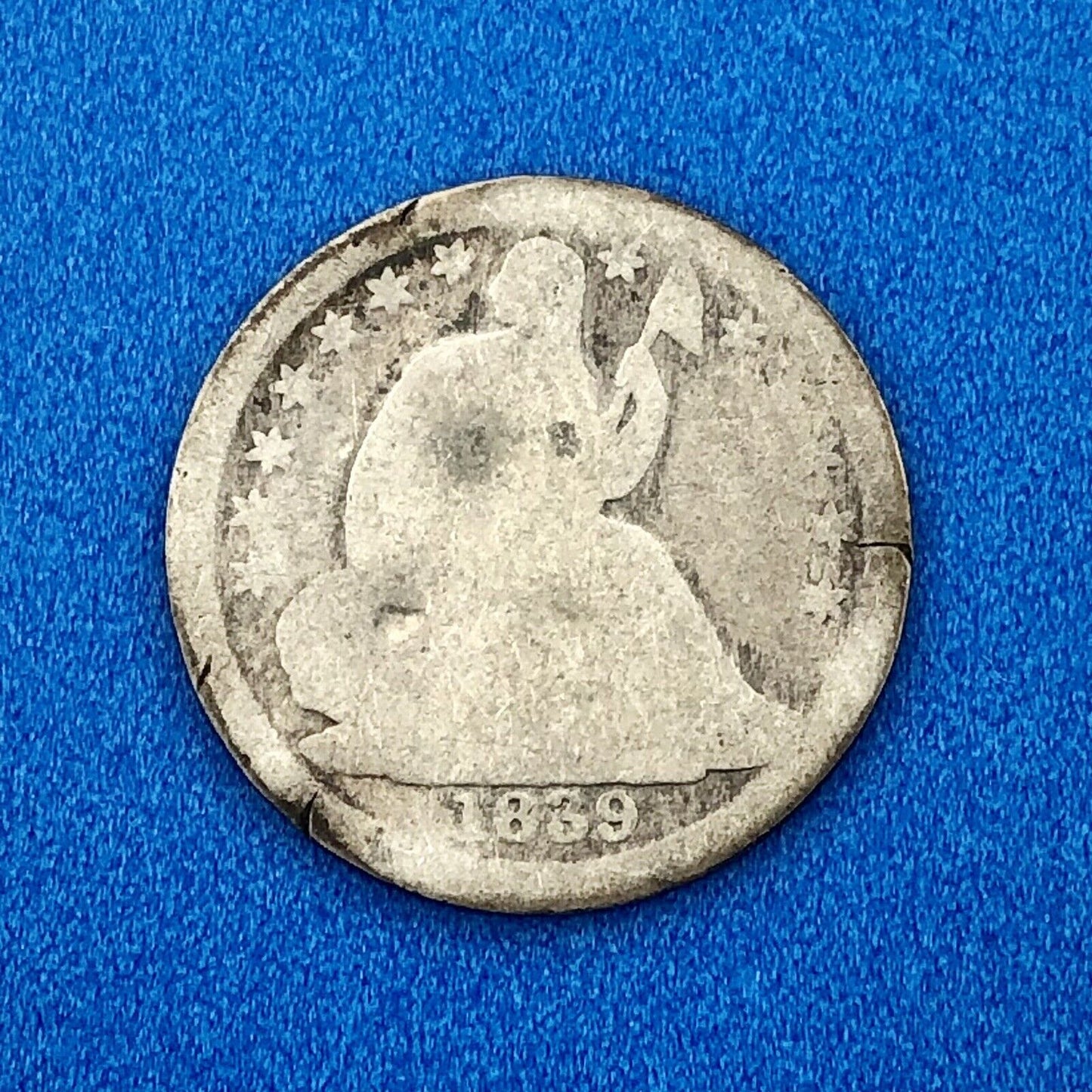 1839 O Seated Liberty Silver Half Dime Type 2 Better Key Rare New Orleans Coin